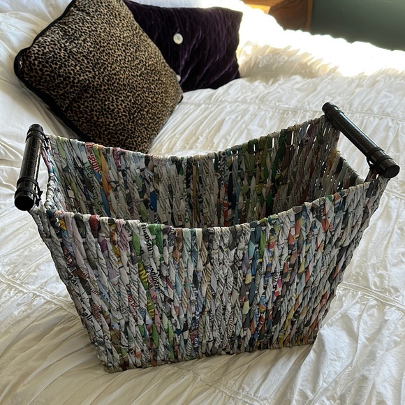 Other - Magazine holder, organizer/trash bin made of newspapers. Very unique. Handmade.